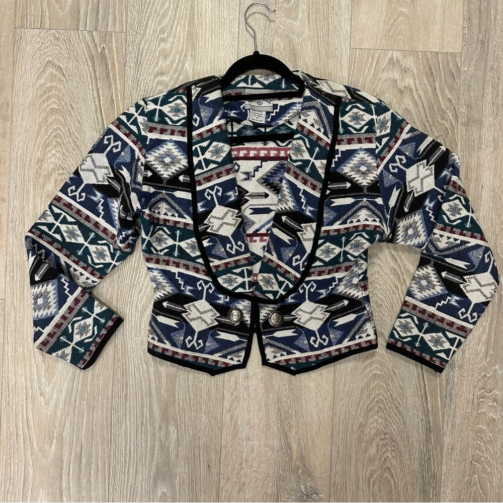 Vintage Side Saddle Southwestern Woven Jacket